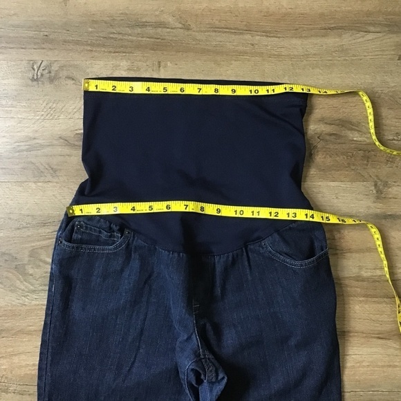 LIZ Lange Target Maternity Jeans Bootcut Full Panel Dark Blue Size 6 - Picture 9 of 14